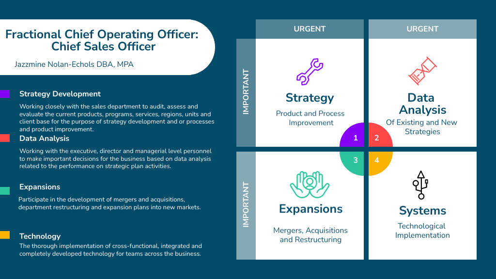Fractional Chief Operating Officer: Chief Sales Officer